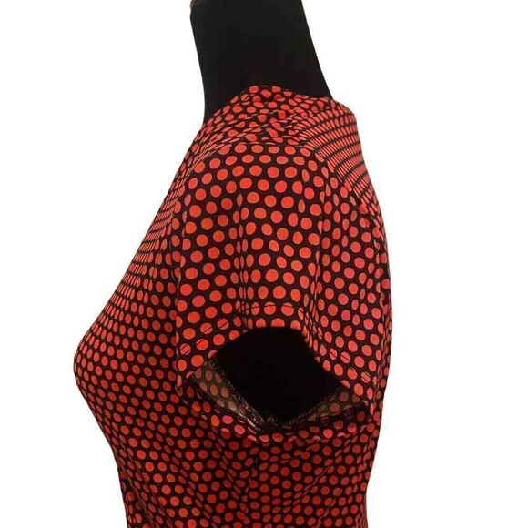 Liz Claiborne Faux Wrap Polka Dot Dress Size Small - Picture 6 of 11